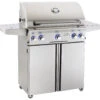 AOG L Series Portable 30'' On Cart BBQ Grill With Rotisserie Back Burner & Side Burner