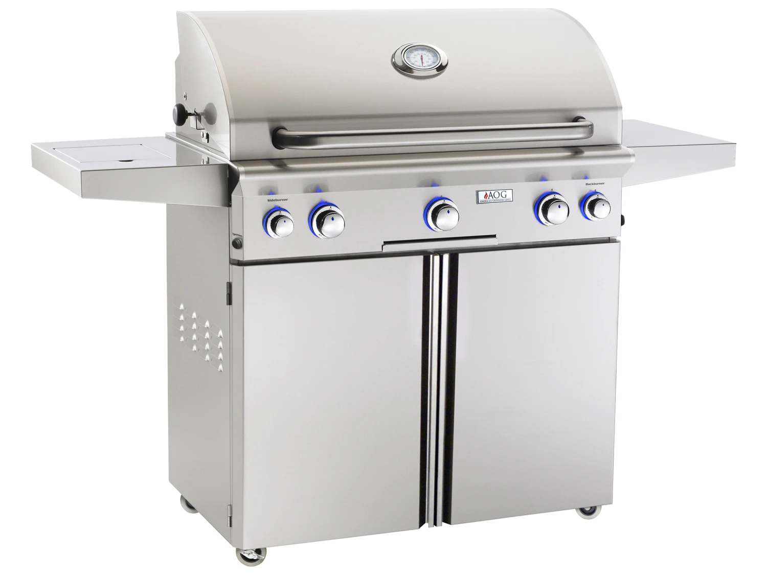 AOG L Series Portable 36'' On Cart BBQ Grill With Rotisserie Back Burner & Side Burner 1 AOG L Series Portable 36'' On Cart BBQ Grill With Rotisserie Back Burner & Side Burner