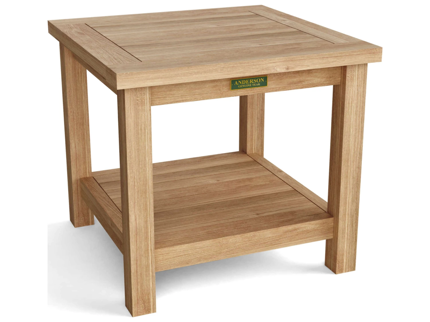 Anderson Teak 22'' Square 2-Tier Side Table 1 Anderson Teak 22'' Square 2-Tier Side Table