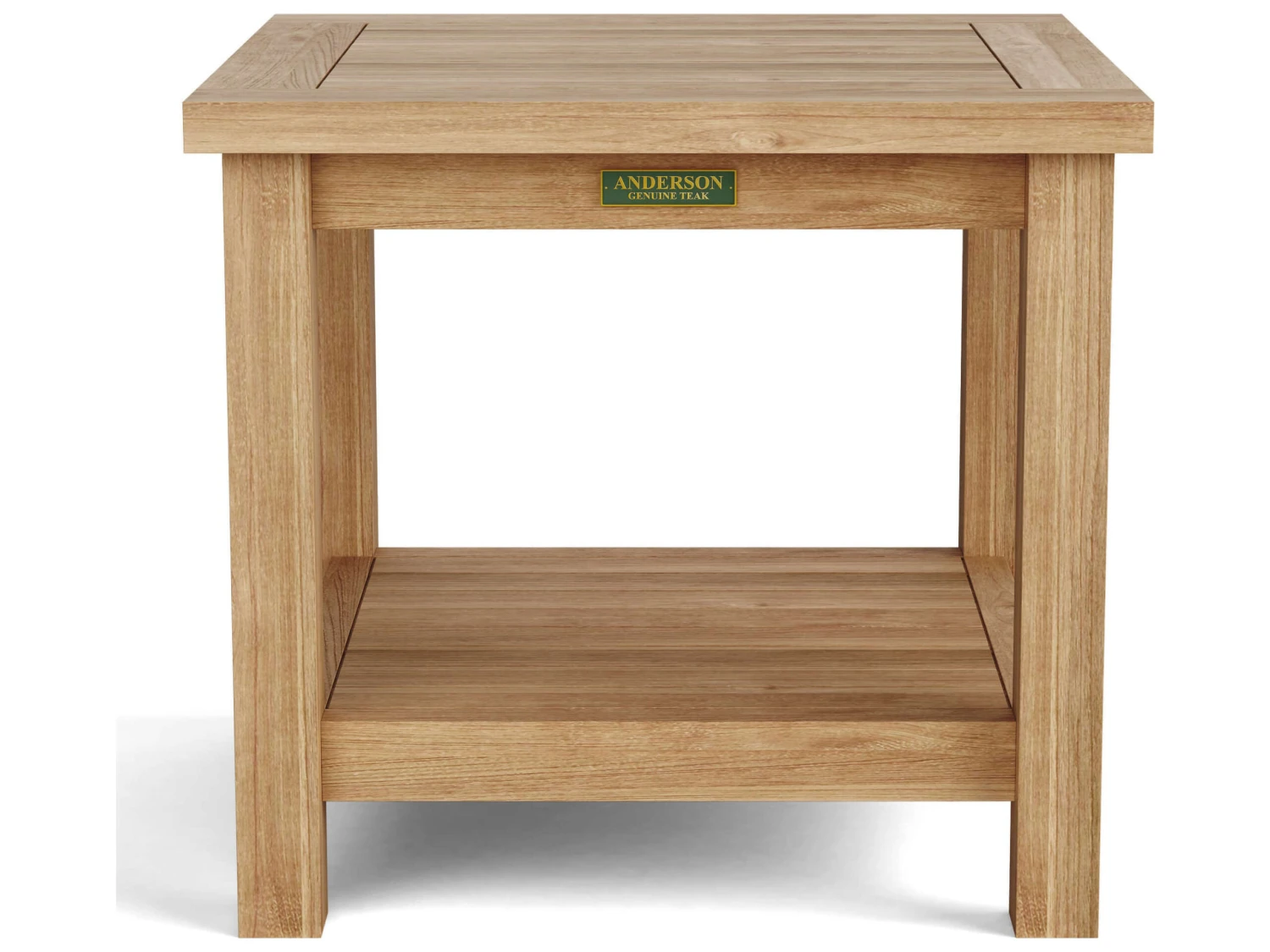 Anderson Teak 22'' Square 2-Tier Side Table 2 Anderson Teak 22'' Square 2-Tier Side Table - Image 2