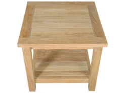 Anderson Teak 22'' Square 2-Tier Side Table 5 Anderson Teak 22'' Square 2-Tier Side Table -Patio Vibe Store AKTB222S3 zm