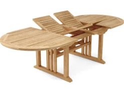 Anderson Teak Sahara 106'' Oval Double Ext. Table -Patio Vibe Store AKTBX106VD3 zm