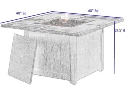 Alfresco Home Cheyenne Blacksmith Cast Aluminum 40'' Square Fire Pit Table 5 Alfresco Home Cheyenne Blacksmith Cast Aluminum 40'' Square Fire Pit Table -Patio Vibe Store AL5530153 zm