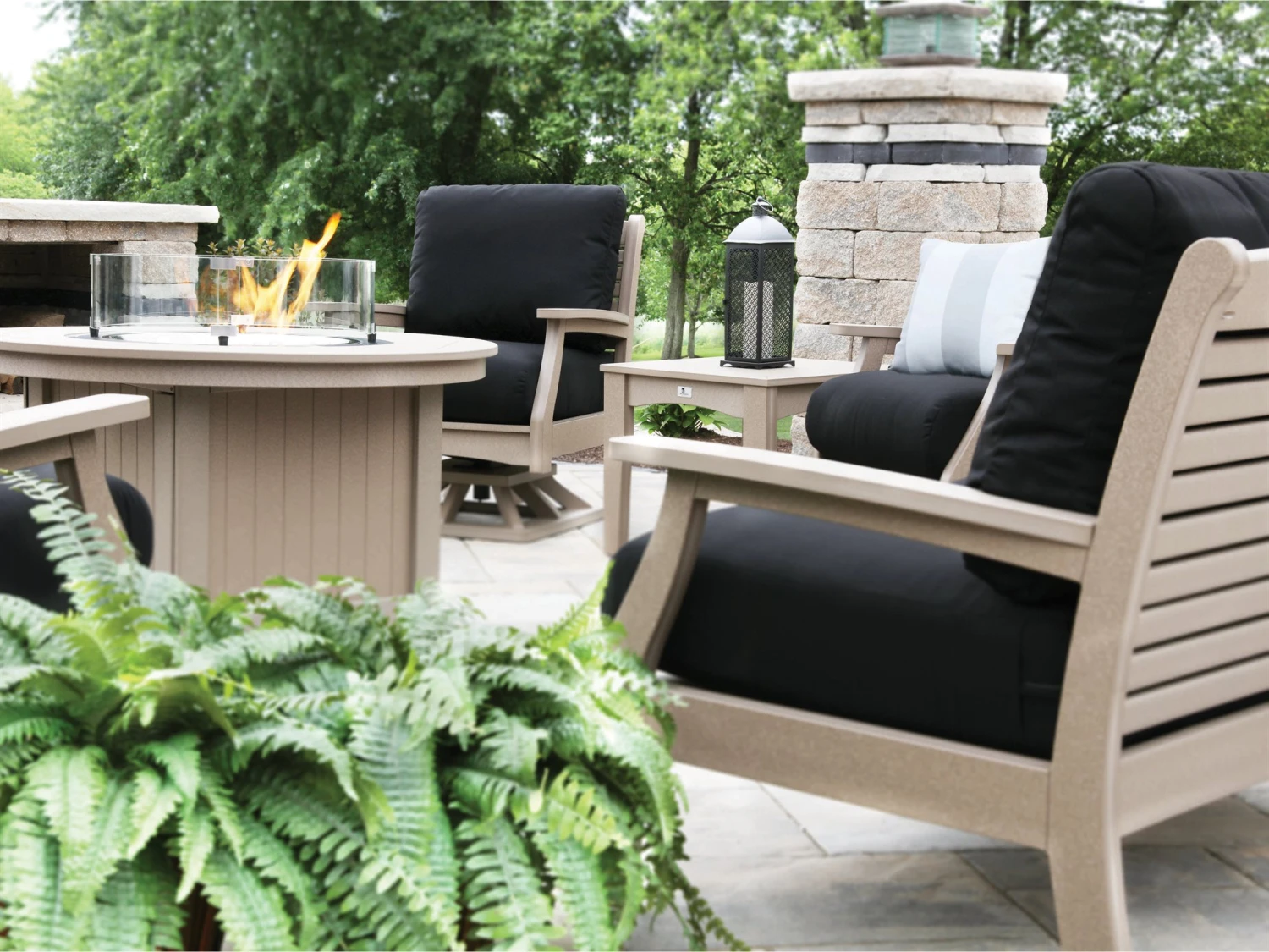 Berlin Gardens Donoma 44'' Round Chat Height Fire Pit Table 1 Berlin Gardens Donoma 44'' Round Chat Height Fire Pit Table