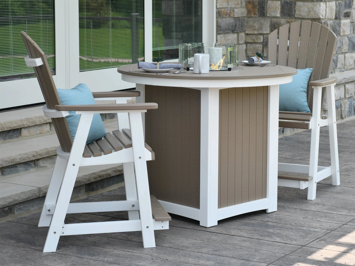 Berlin Gardens Donoma 44'' Round Counter Height Fire Pit Table 3 Berlin Gardens Donoma 44'' Round Counter Height Fire Pit Table - Image 3