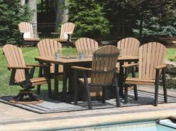 Berlin Gardens Garden Classic Recycled Plastic 72''W X 44''D Rectangular Dining Height Fire Table