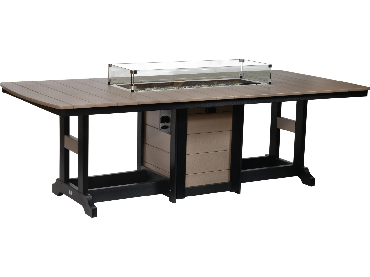 Berlin Gardens Garden Classic Recycled Plastic 96''W X 44''D Rectangular Dining Height Fire Table 2 Berlin Gardens Garden Classic Recycled Plastic 96''W X 44''D Rectangular Dining Height Fire Table - Image 2