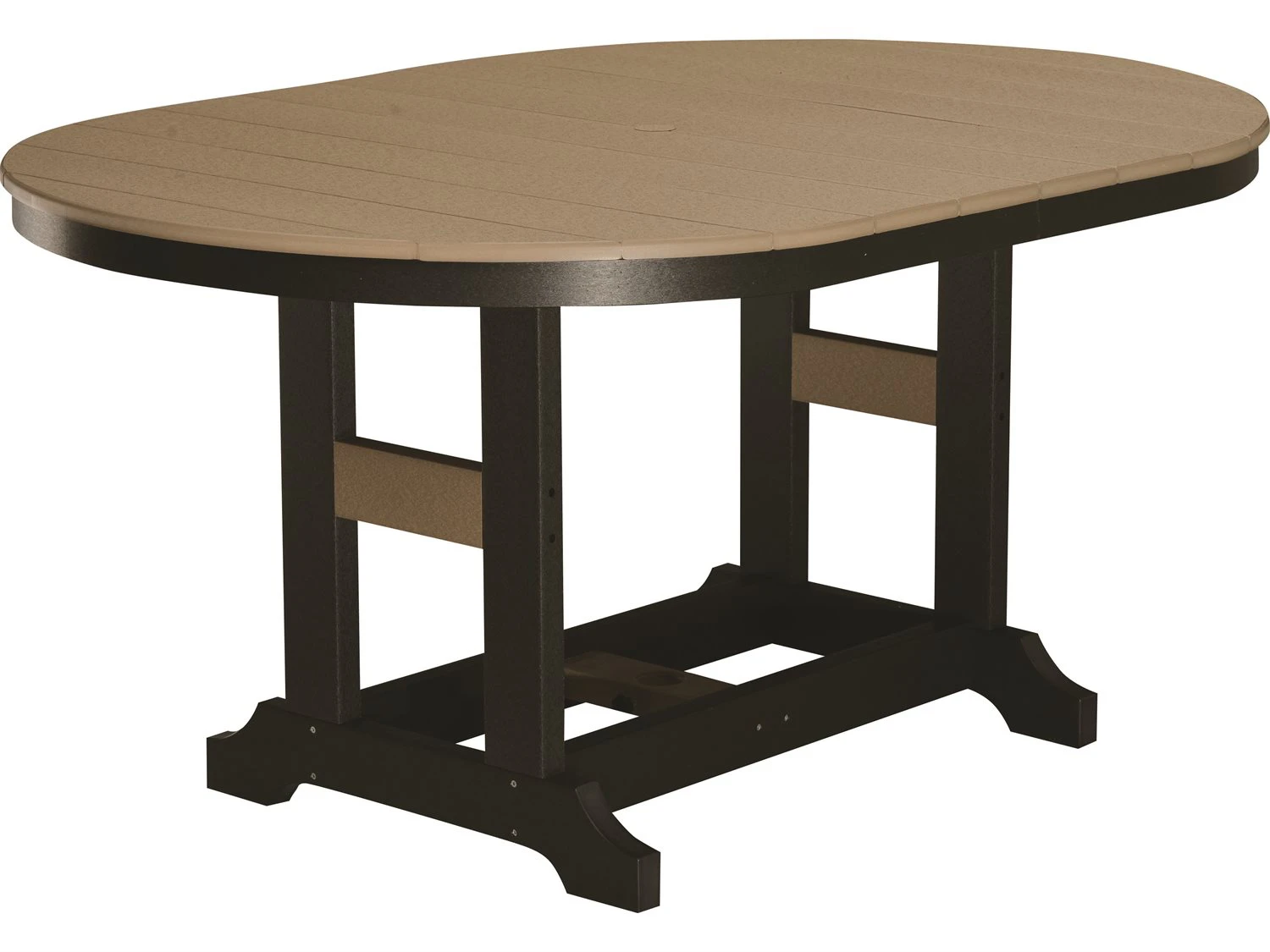 Berlin Gardens Garden Classic Recycled Plastic 64''W X 44''D Oval Dining Height Table 2 Berlin Gardens Garden Classic Recycled Plastic 64''W X 44''D Oval Dining Height Table - Image 2