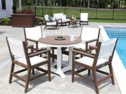 Berlin Gardens Garden Classic Recycled Plastic 48'' Round Dining Height Table -Patio Vibe Store BLGMYHWDINSET21 zm