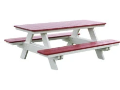 Berlin Gardens Recycled Plastic 72''W X 58''D Rectangular Picnic Table