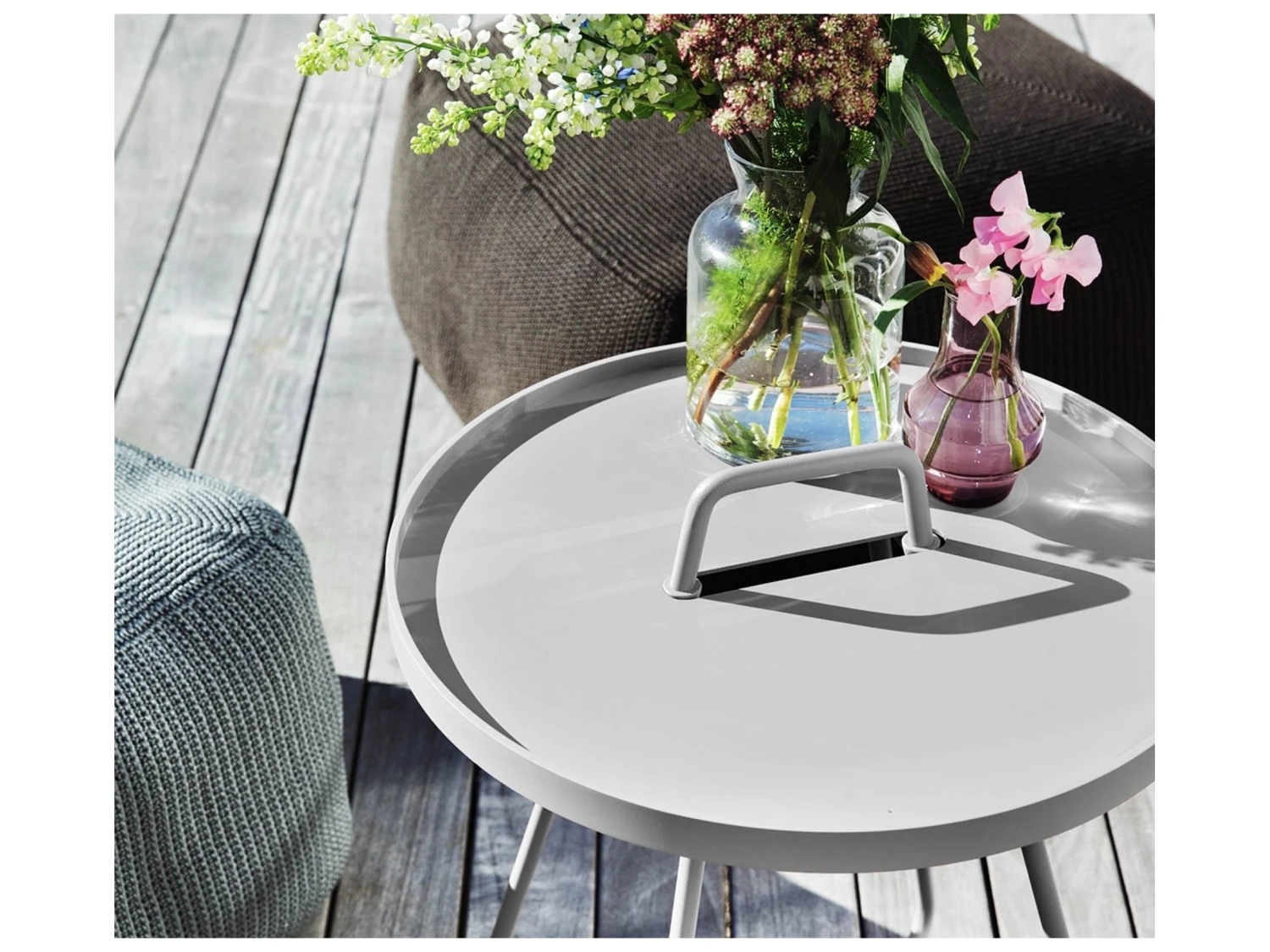 Cane Line Outdoor On-the-move Aluminum Small 17'' Round End Table 15 Cane Line Outdoor On-the-move Aluminum Small 17'' Round End Table - Image 15