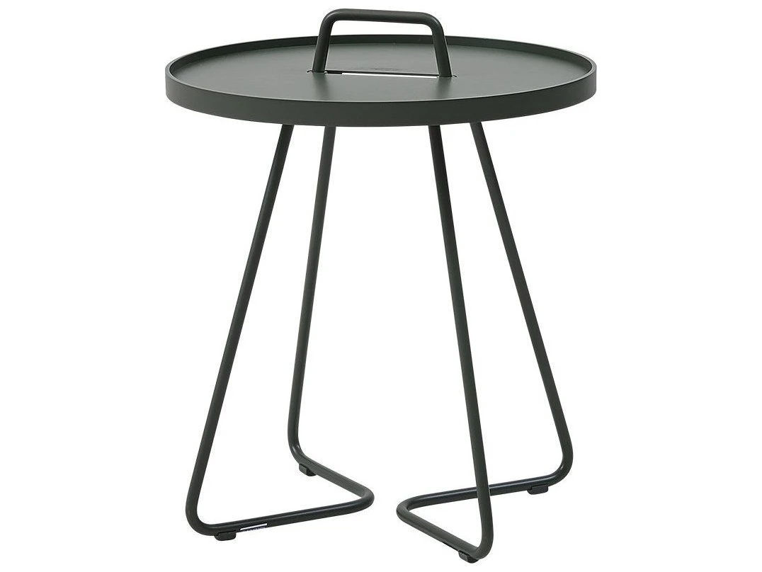 Cane Line Outdoor On-the-move Aluminum Small 17'' Round End Table 7 Cane Line Outdoor On-the-move Aluminum Small 17'' Round End Table - Image 7