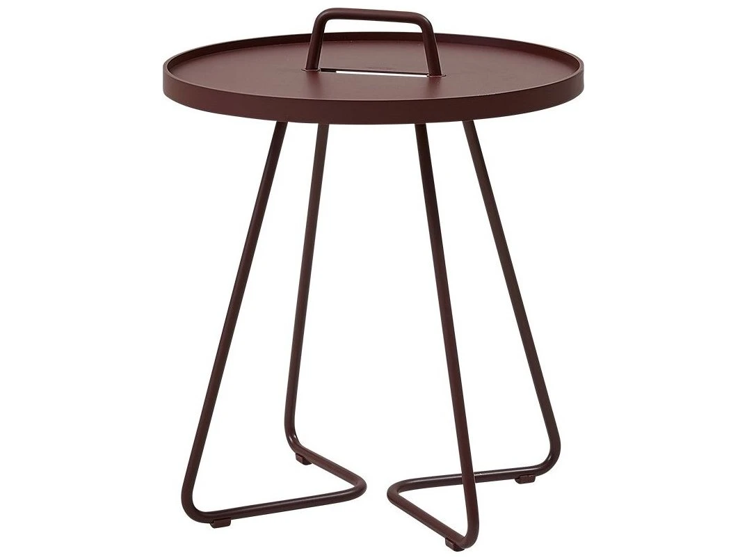 Cane Line Outdoor On-the-move Aluminum Small 17'' Round End Table 8 Cane Line Outdoor On-the-move Aluminum Small 17'' Round End Table - Image 8