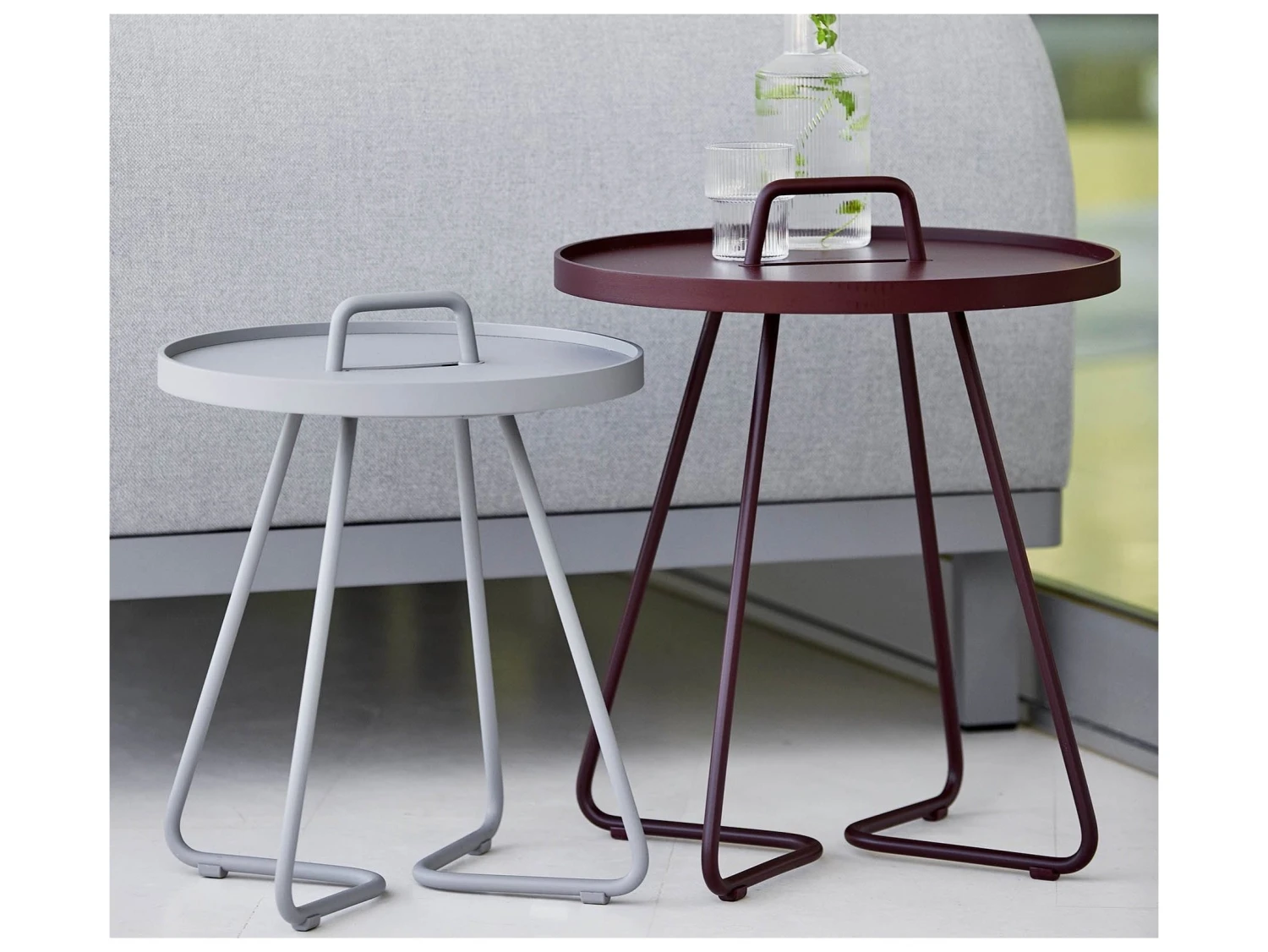 Cane Line Outdoor On-the-move Aluminum Small 17'' Round End Table 11 Cane Line Outdoor On-the-move Aluminum Small 17'' Round End Table - Image 11
