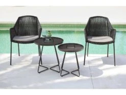 Cane Line Outdoor On-the-move Aluminum Small 17'' Round End Table 18 Cane Line Outdoor On-the-move Aluminum Small 17'' Round End Table -Patio Vibe Store CNOBRZELNGSET201 zm