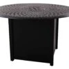 Darlee Outdoor Living Series 60 Antique Bronze Cast Aluminum 60 Round Counter Height Propane Fire Pit Table