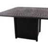 Darlee Outdoor Living Series 60 Antique Bronze Cast Aluminum 64 Square Counter Height Propane Fire Pit Table
