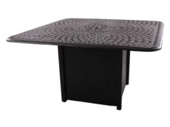 Darlee Outdoor Living Series 60 Antique Bronze Cast Aluminum 64 Square Counter Height Propane Fire Pit Table