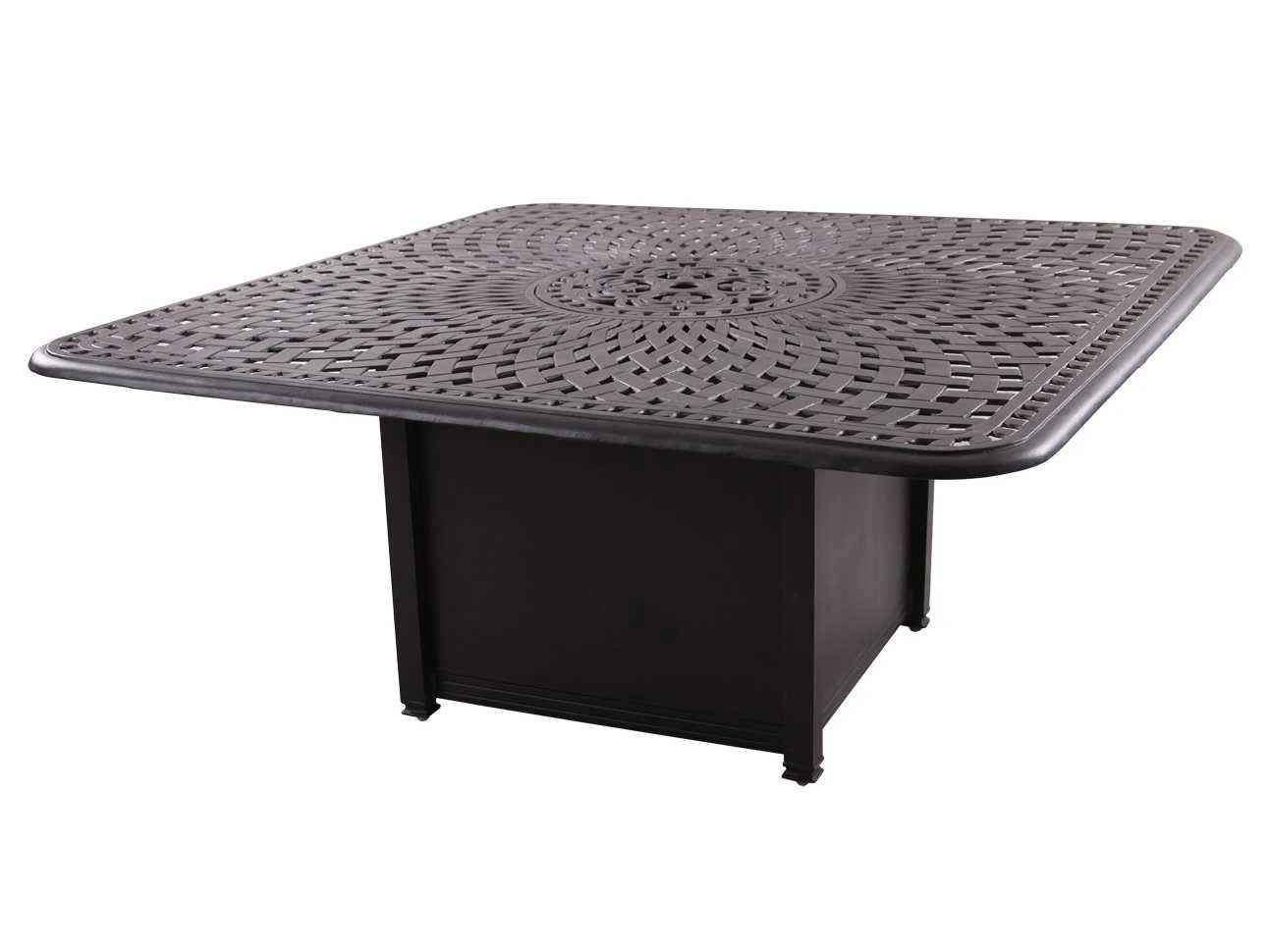 Darlee Outdoor Living Series 60 Antique Bronze Cast Aluminum 64 Square Dining Height Propane Fire Pit Table 2 Darlee Outdoor Living Series 60 Antique Bronze Cast Aluminum 64 Square Dining Height Propane Fire Pit Table - Image 2