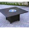 Darlee Outdoor Living Brooklyn Aluminum Multibrown 60'' Square Propane Dining Fire Pit Table