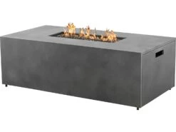 Ebel Antibes Bellino Aluminum 60''W X 30''D Rectangular Fire Pit Table With Lid -Patio Vibe Store EBL116101 zm