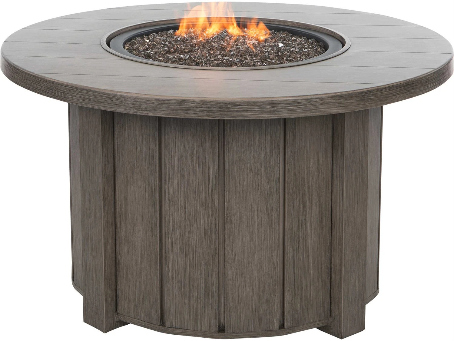 Ebel Trevi Aluminum 42'' Round Plank Top Fire Pit Table With Lid 8 Ebel Trevi Aluminum 42'' Round Plank Top Fire Pit Table With Lid - Image 8