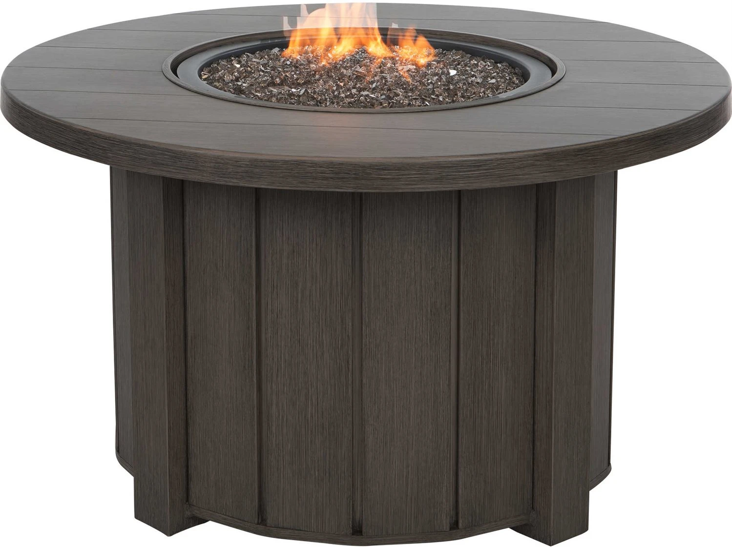 Ebel Trevi Aluminum 42'' Round Plank Top Fire Pit Table With Lid 11 Ebel Trevi Aluminum 42'' Round Plank Top Fire Pit Table With Lid - Image 11