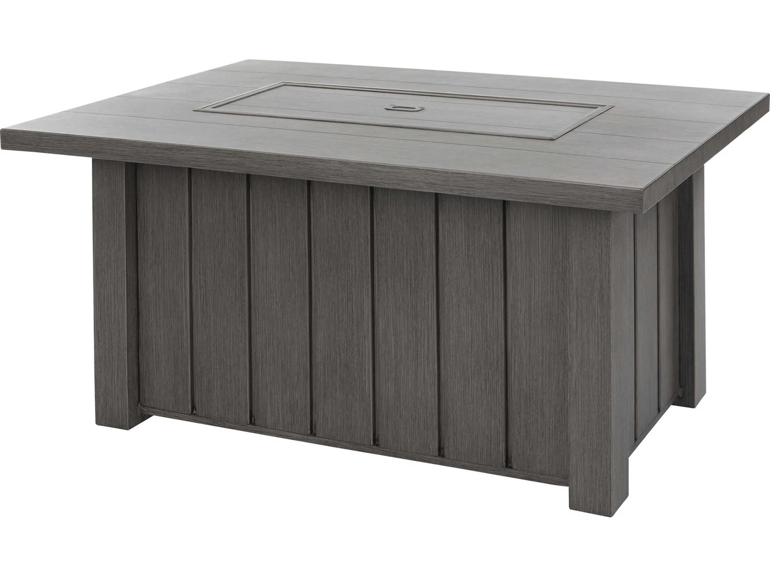 Ebel Trevi Aluminum 50''W X 32''D Rectangular Plank Top Fire Pit Table With Lid 3 Ebel Trevi Aluminum 50''W X 32''D Rectangular Plank Top Fire Pit Table With Lid - Image 3