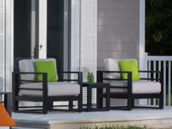 Ebel Palermo Aluminum 19'' Square End Table