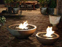 EcoSmart Fire Mix600 23'' Concrete Steel Round Pit Table -Patio Vibe Store ECOESF.O.MX6 .NA3 zm