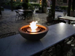 EcoSmart Fire Mix600 23'' Concrete Steel Round Pit Table -Patio Vibe Store ECOESF.O.MX6 .NA5 zm