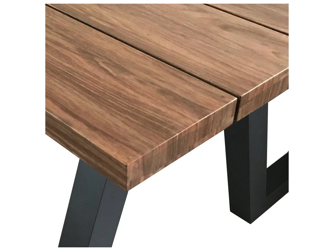 EMU Sid Aluminum Antique Iron 72''W X 30''D Rectangular Picnic Table 4 EMU Sid Aluminum Antique Iron 72''W X 30''D Rectangular Picnic Table - Image 4