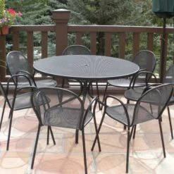 EMU Cambi Steel 48 Round Dining Table 5 EMU Cambi Steel 48 Round Dining Table -Patio Vibe Store EM8053 zm