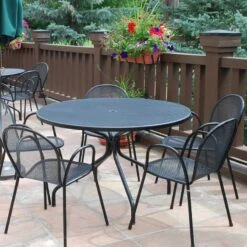 EMU Cambi Steel 36 Round Dining Table -Patio Vibe Store EM8133 zm