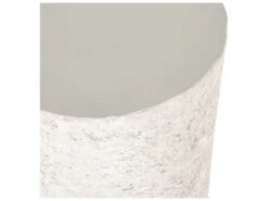 Four Hands Outdoor Constantine Blanc White / Matte White 13'' Concrete Round End Table -Patio Vibe Store FHO2263190013 zm