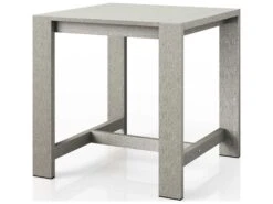 Four Hands Outdoor Solano Weathered Grey 36'' Teak Square Counter Table