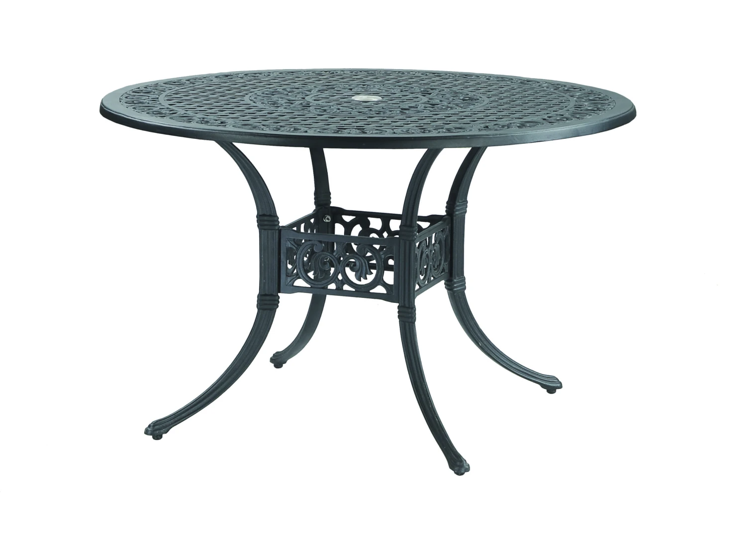 Gensun Michigan Cast Aluminum 48'' Round Dining Table With Umbrella Hole 3 Gensun Michigan Cast Aluminum 48'' Round Dining Table With Umbrella Hole - Image 3