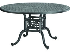 Gensun Grand Terrace Cast Aluminum 48'' Round Dining Table With Umbrella Hole -Patio Vibe Store GES10340A481 zm