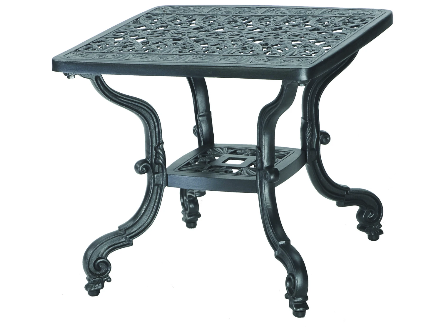 GenSun Florence Cast Aluminum 21'' Square End Table 2 GenSun Florence Cast Aluminum 21'' Square End Table - Image 2