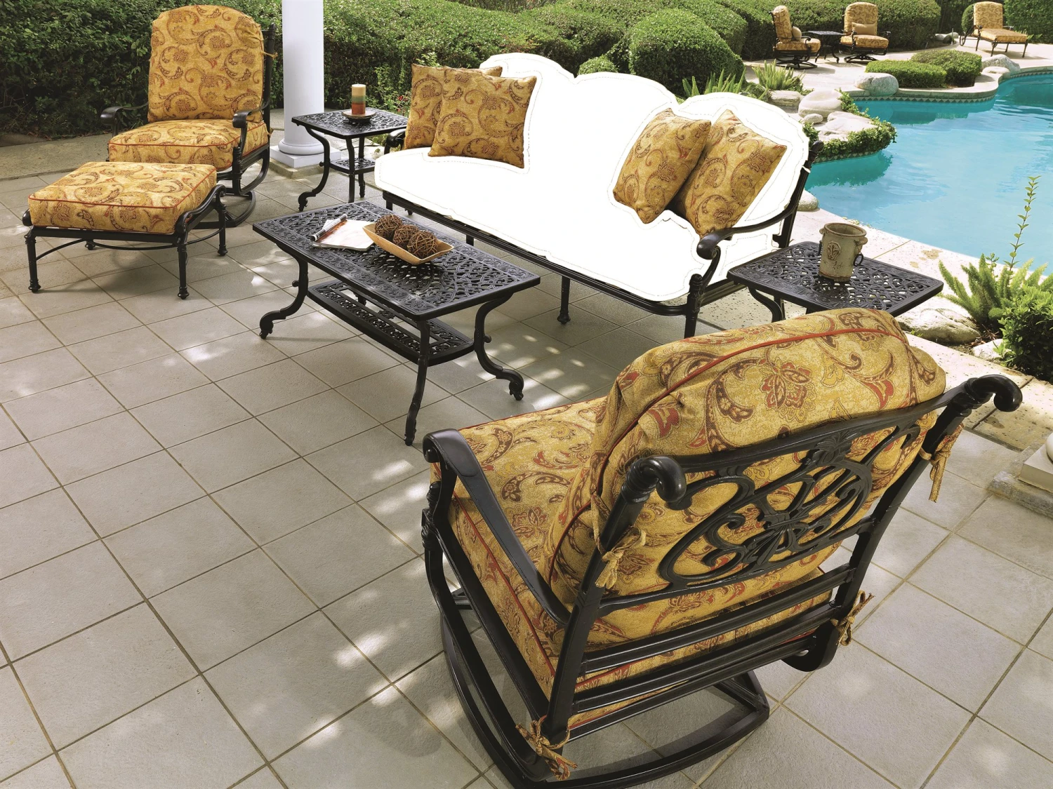 GenSun Florence Cast Aluminum 21'' Square End Table 1 GenSun Florence Cast Aluminum 21'' Square End Table