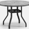 Homecrest Concrete Aluminum 48'' Round Counter Table With Umbrella Hole