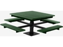 Frog Furnishings T Steel 4 Ft. 67'' Square Picnic Table 8 Frog Furnishings T Steel 4 Ft. 67'' Square Picnic Table -Patio Vibe Store JHPB4BFSPIC4 zm