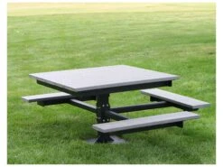 Frog Furnishings T ADA Steel 4 Ft. 67''W X 57''D Rectangular Picnic Table