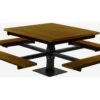 Frog Furnishings T Steel 4 Ft. 67'' Square Picnic Table