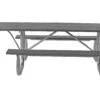 Frog Furnishings Galvanized Steel 6 Ft. 90''W X 70''D ADA Rectangular Picnic Table