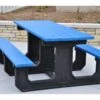 Frog Furnishings Park Place Recycled Plastic 6 Ft. 72''W X 58''D Rectangular Picnic Table