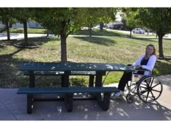 Frog Furnishings Park Place ADA Recycled Plastic 6 Ft. 90''W X 58''D Rectangular Picnic Table 24 Frog Furnishings Park Place ADA Recycled Plastic 6 Ft. 90''W X 58''D Rectangular Picnic Table -Patio Vibe Store JHPB6PARKPADA12 zm