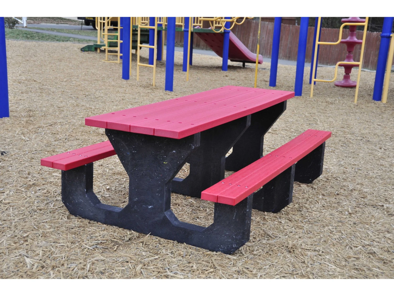 Frog Furnishings Youth Recycled Plastic 6 Ft. 72''W X 45''D Rectangular Picnic Table 1 Frog Furnishings Youth Recycled Plastic 6 Ft. 72''W X 45''D Rectangular Picnic Table