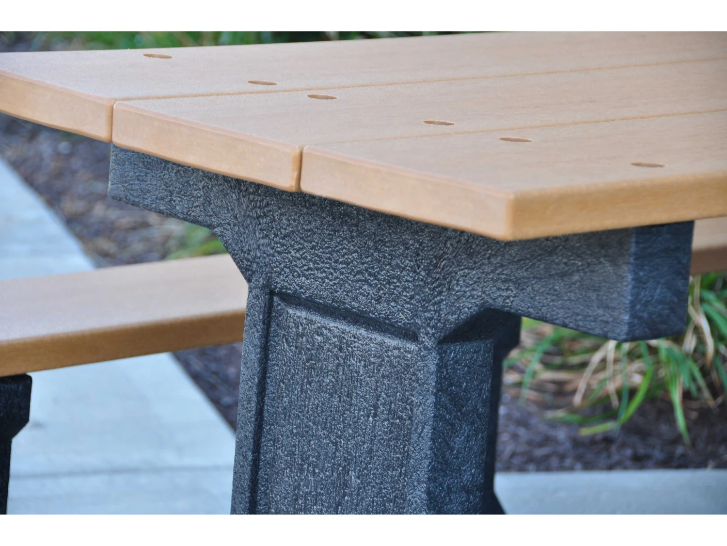 Frog Furnishings Park Place Recycled Plastic 8 Ft. 96''W X 58''D Rectangular Picnic Table 2 Frog Furnishings Park Place Recycled Plastic 8 Ft. 96''W X 58''D Rectangular Picnic Table - Image 2