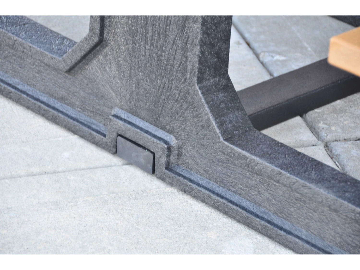 Frog Furnishings Park Place Recycled Plastic 8 Ft. 96''W X 58''D Rectangular Picnic Table 4 Frog Furnishings Park Place Recycled Plastic 8 Ft. 96''W X 58''D Rectangular Picnic Table - Image 4